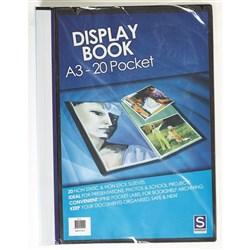SOVEREIGN A3 DISPLAY BOOK BLACK WITH INSERT COVER