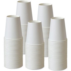 8oz Single Wall Paper Cups 236ml White 1000/ctn