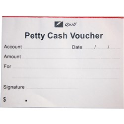 PETTY CASH VOUCHER PAD - QUILL